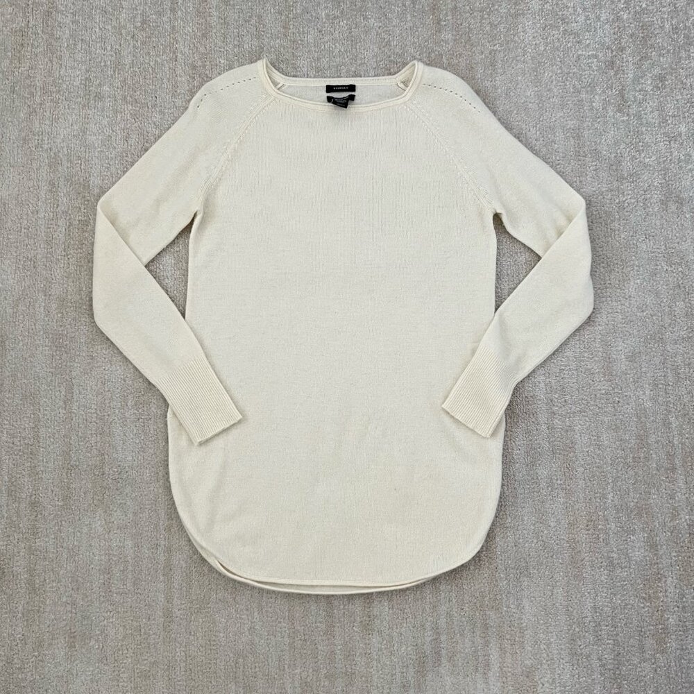 Halogen Cashmere Blend Tunic Sweater S Beige